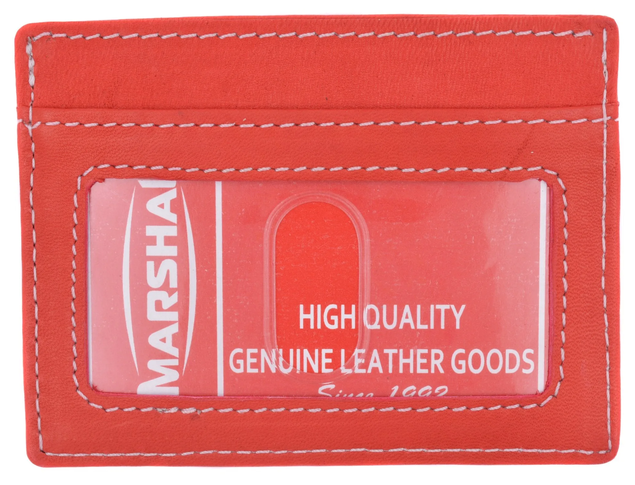 270CF Handmade Genuine Leather Unisex Slim Super Thin Card Holder With ID Card