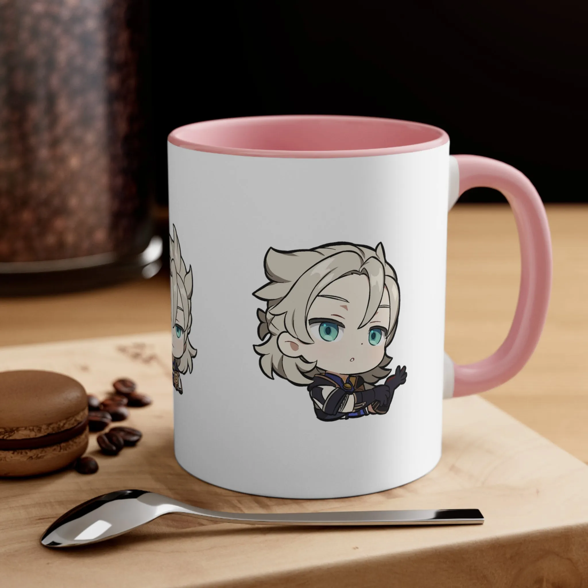 Albedo Genshin Impact Accent Coffee Mug, 11oz Cups Mugs Cup Gift For Gamer Gifts Game Anime Fanart Fan Birthday Valentine's Christmas