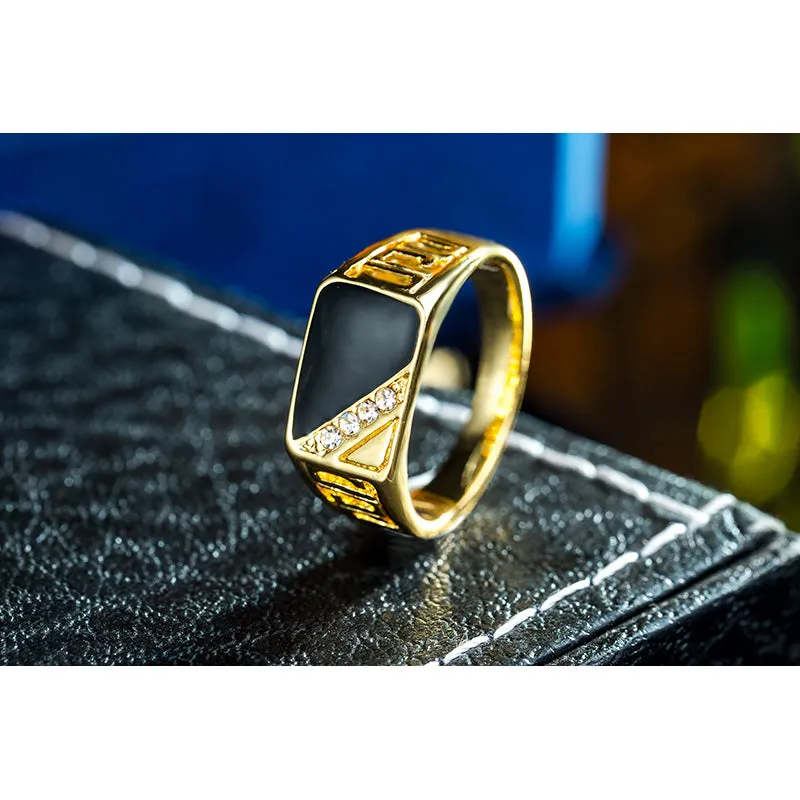 Alluring Rhinestone Men's Ring