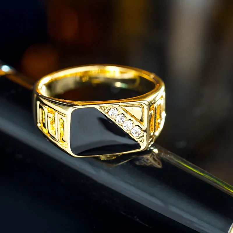 Alluring Rhinestone Men's Ring
