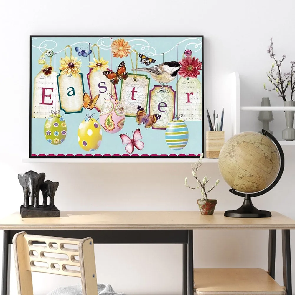 Alphabet Bird - Full Round Drill Diamond Painting 40*30CM