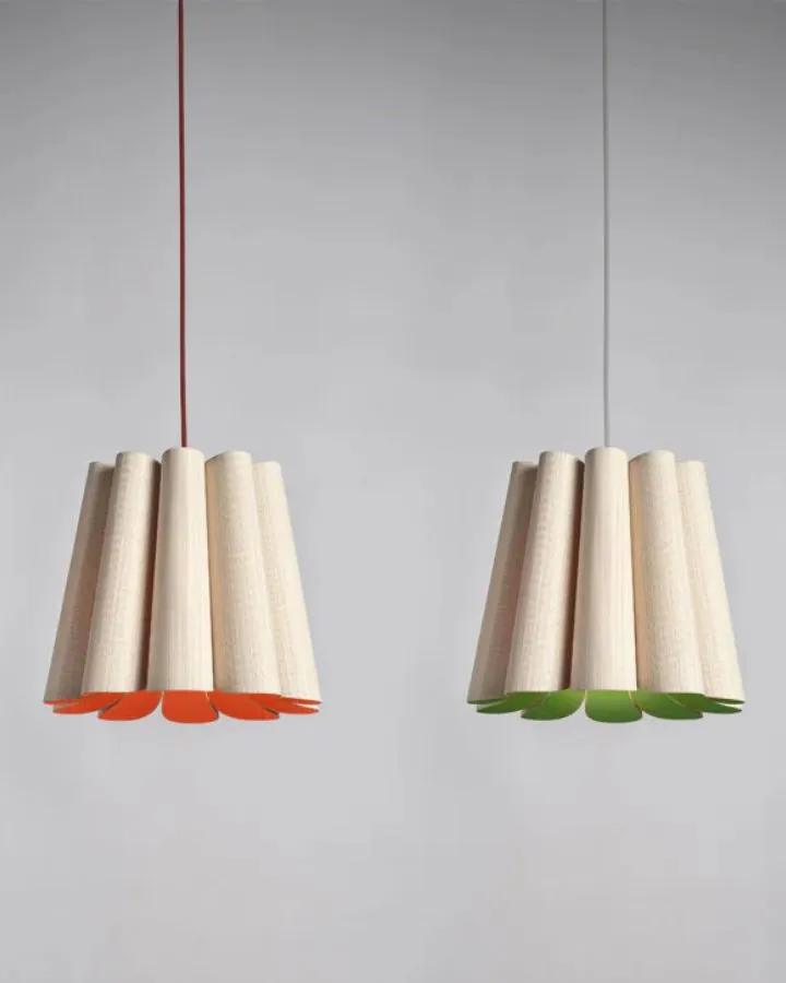 Artistic Curved Wooden Pendant