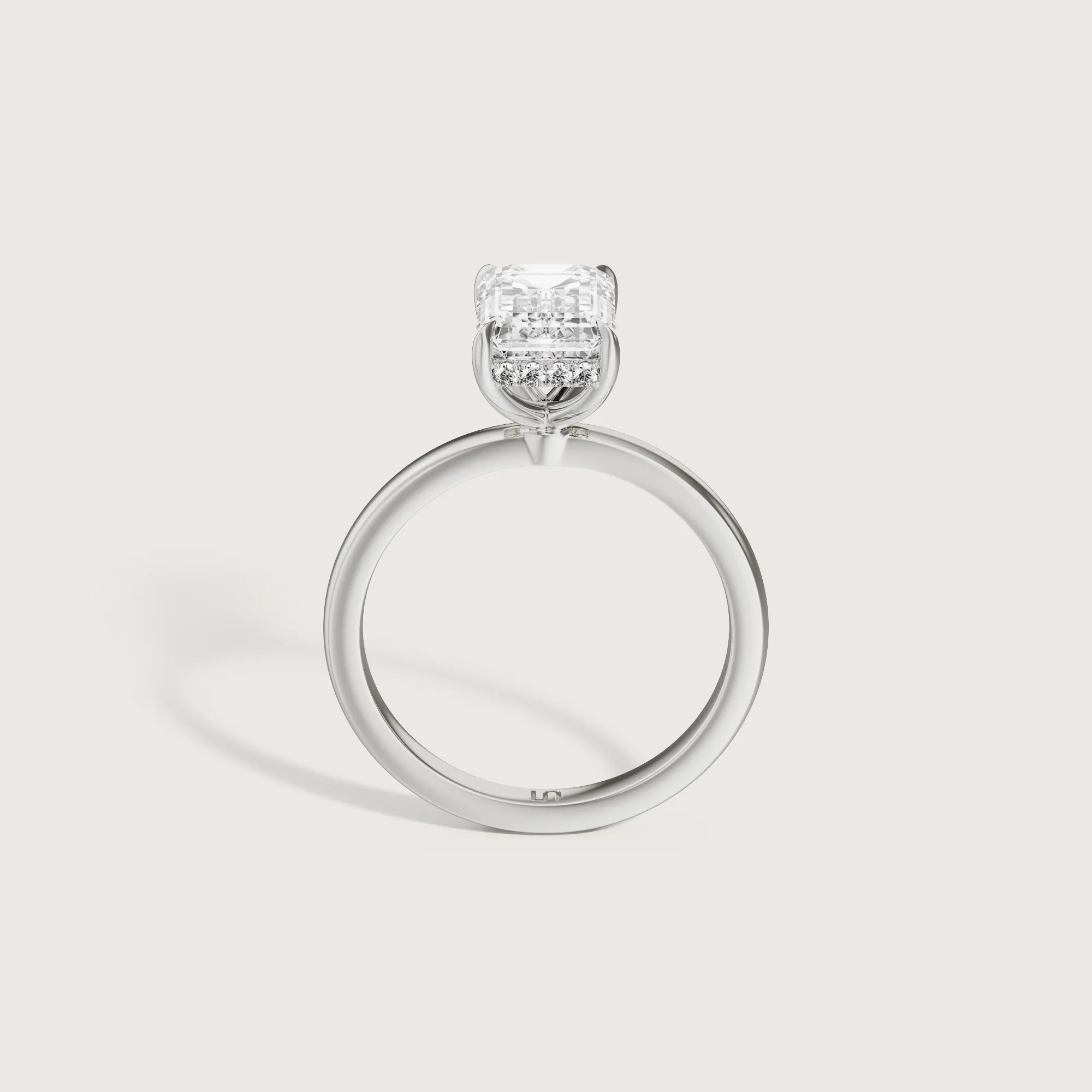 Bianca Emerald Solitaire - Hidden Halo