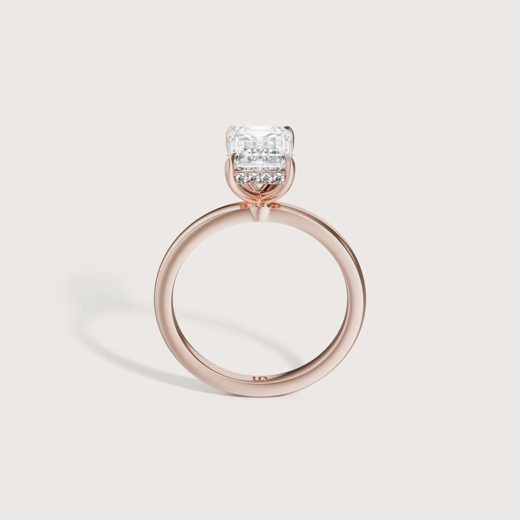 Bianca Emerald Solitaire - Hidden Halo