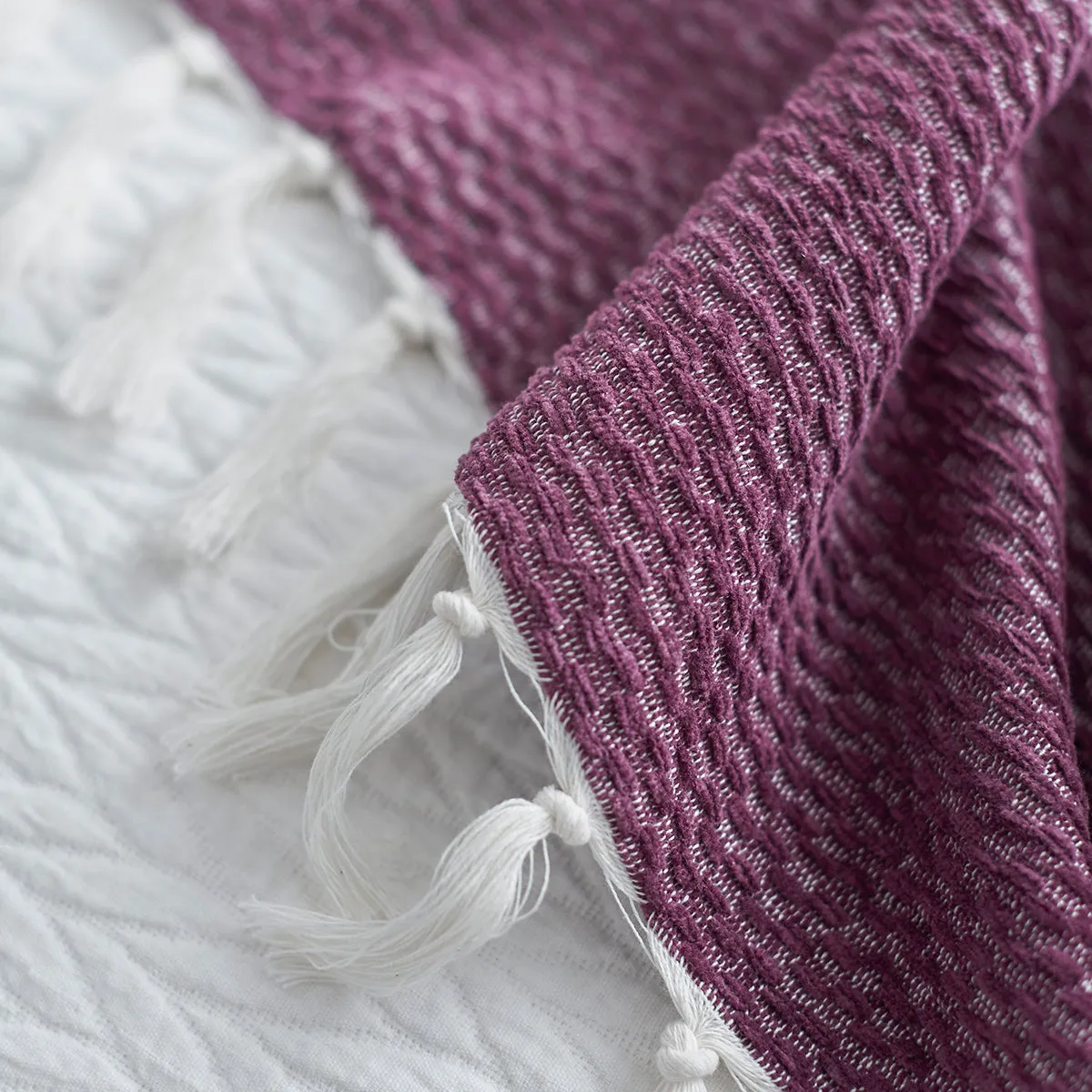 Blythe Boysenberry Throw Swatch