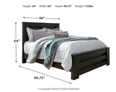 Brinxton Queen Panel Bed with 2 Nightstands