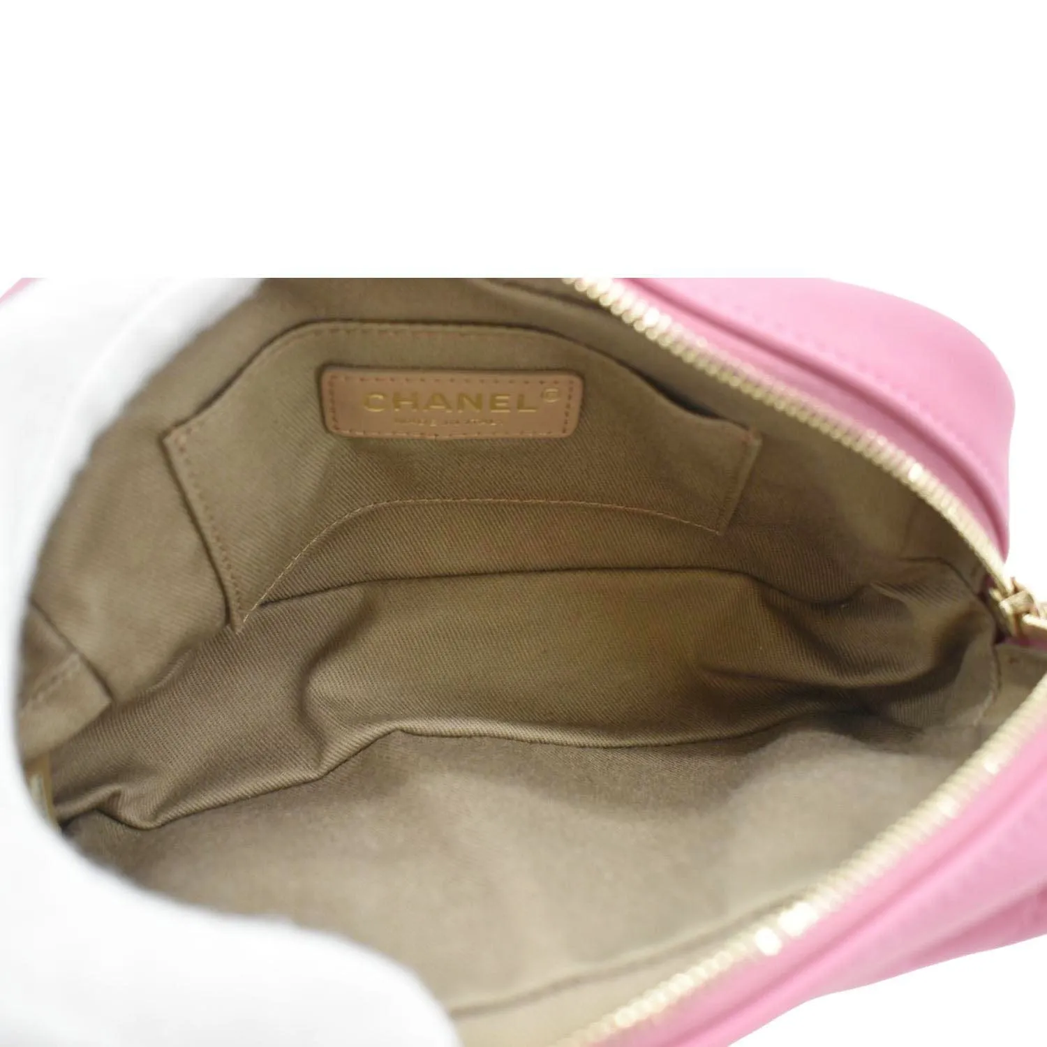 CHANEL Casual Trip Leather Waist Bag Pink