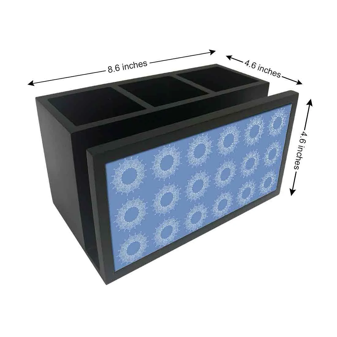 Cutlery Tissue Holder Napkin Stand -  Blue Flower Pattern
