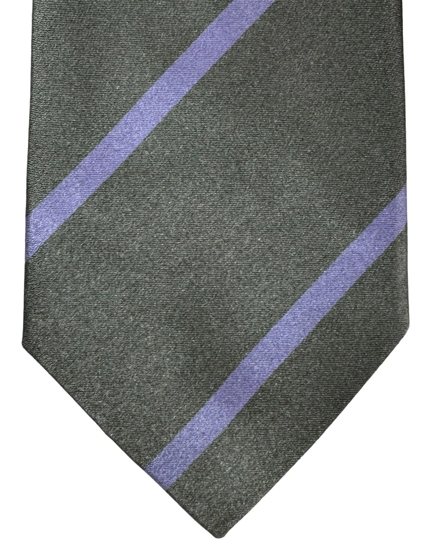 E. Marinella Tie Gray Lilac Regimental Stripes