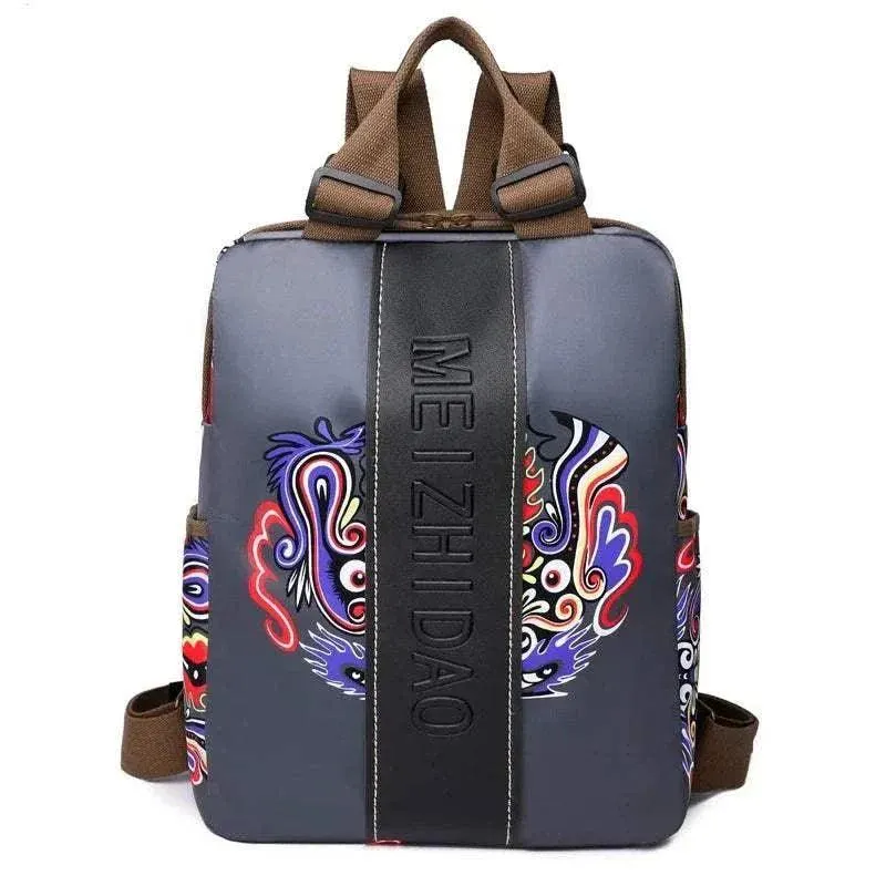 Fashion Designer Canvas Backpack | Women's Large School Bag | BBP012