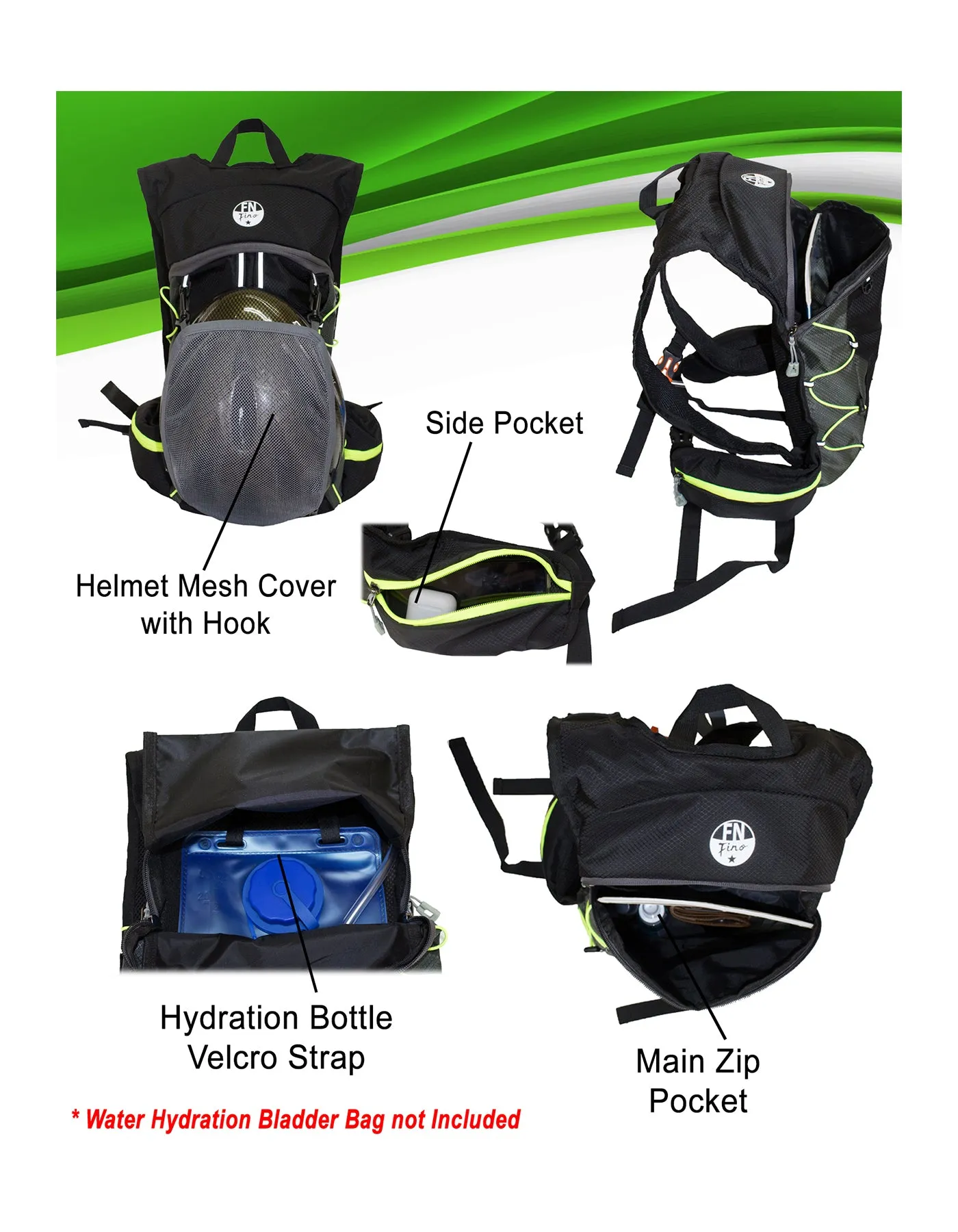 Fino B4500 Lightweight Mountain Bike Cycling & Sport Hydration Backpack