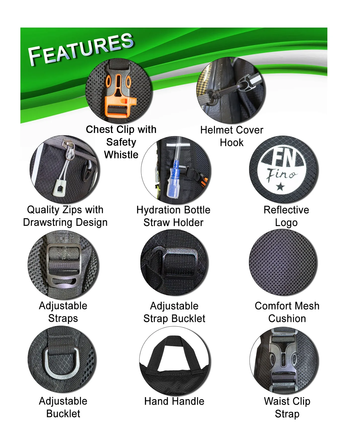 Fino B4500 Lightweight Mountain Bike Cycling & Sport Hydration Backpack