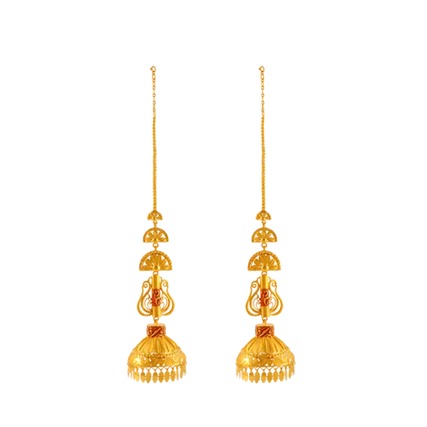 Gorgeous Regal 22k Gold Necklace Earrings Set For Bride