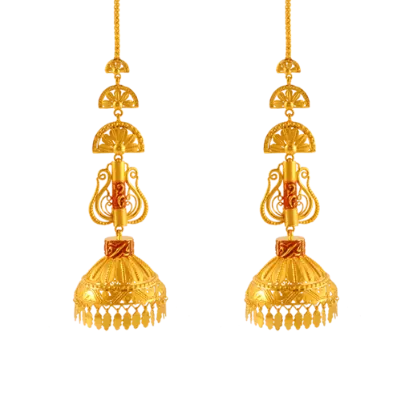 Gorgeous Regal 22k Gold Necklace Earrings Set For Bride