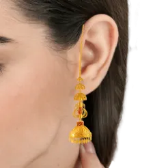 Gorgeous Regal 22k Gold Necklace Earrings Set For Bride