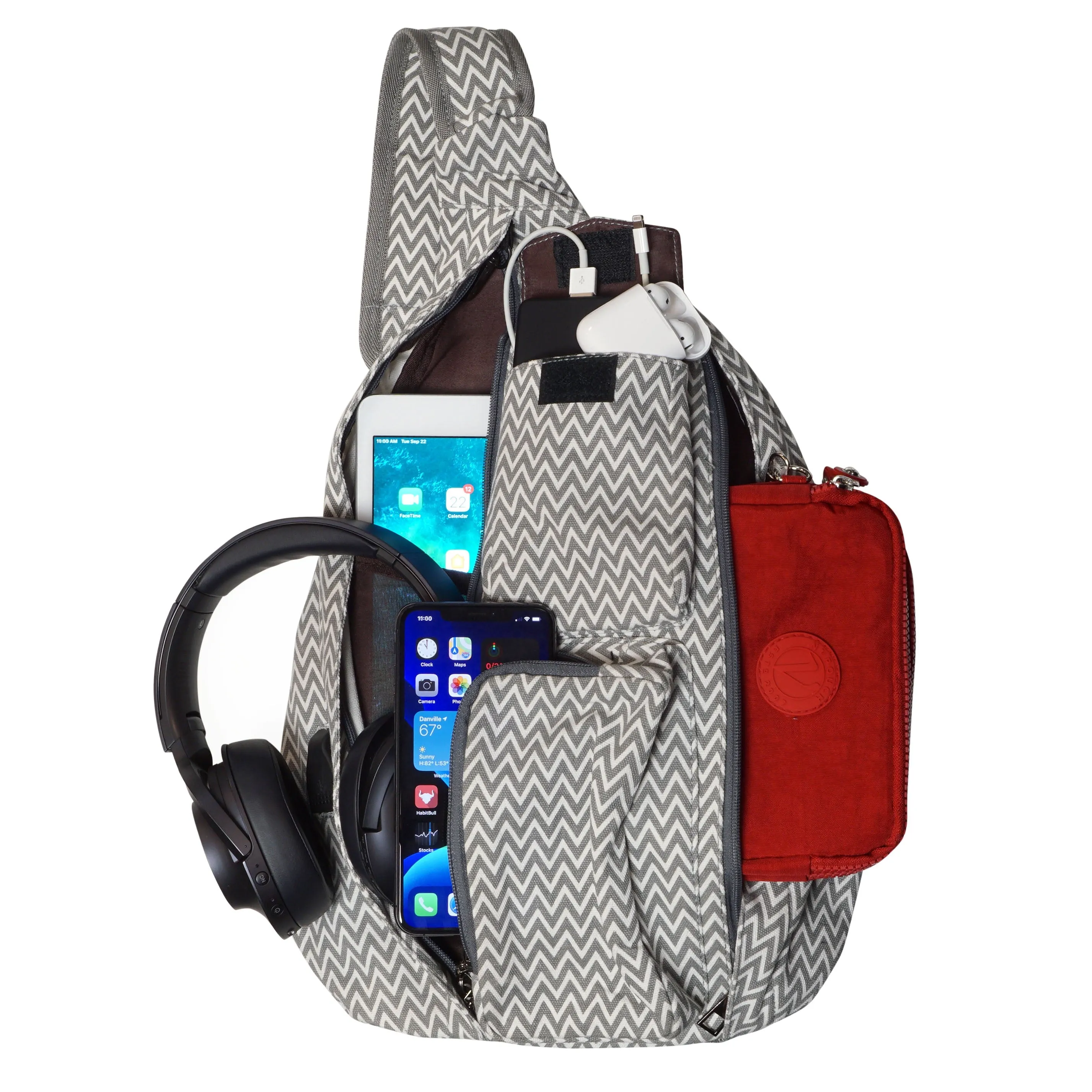 Gray Tie-Dye Anti-Theft Rucksack Backpack by NuPouch