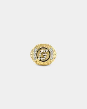 Guess Mainline 20mm USA Champions Coin Ring Gold