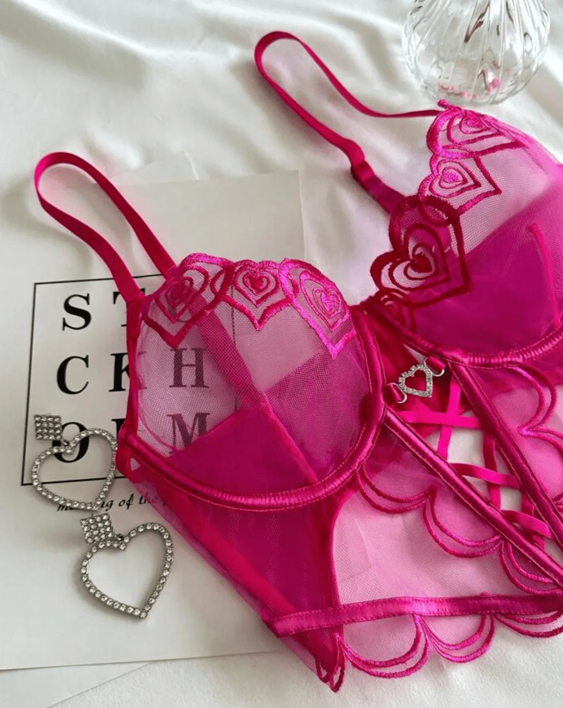 Hot Pink Corset Lingerie