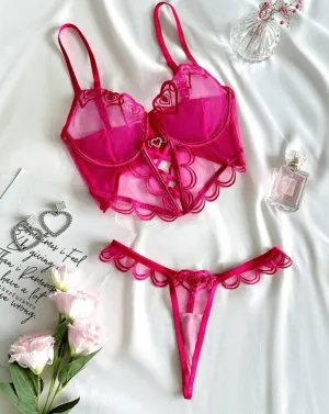 Hot Pink Corset Lingerie