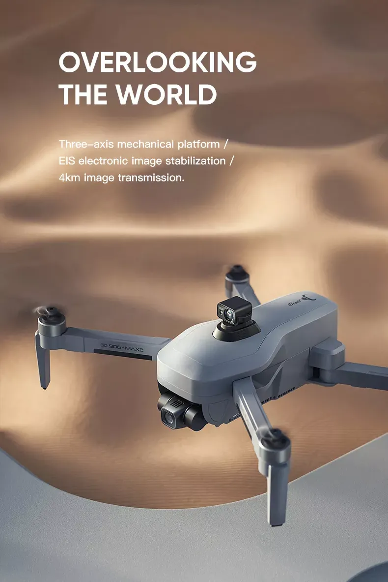 iSG906 MINI 4K Drone | 3-Axis Gimbal   EIS