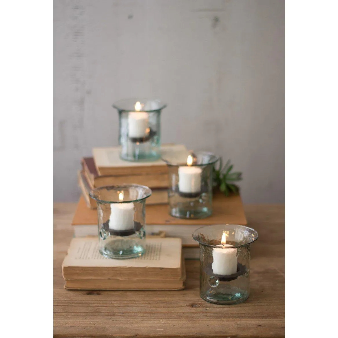 Kalalou - RECYCLED GLASS MINI VOTIVE CYLINDER - CV500
