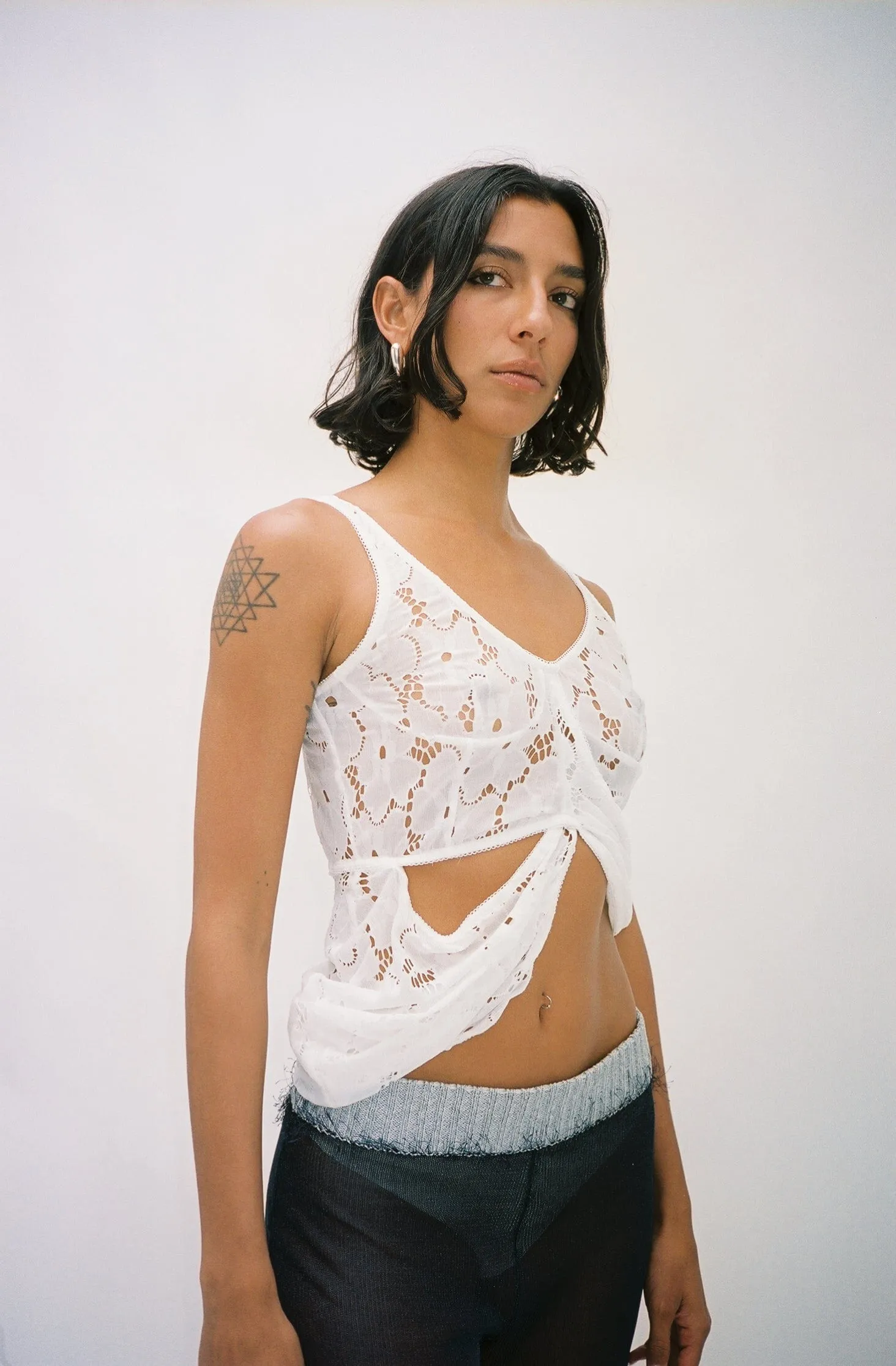 Lace Draped Top