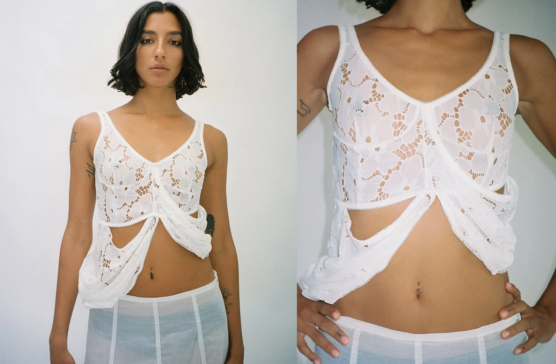 Lace Draped Top