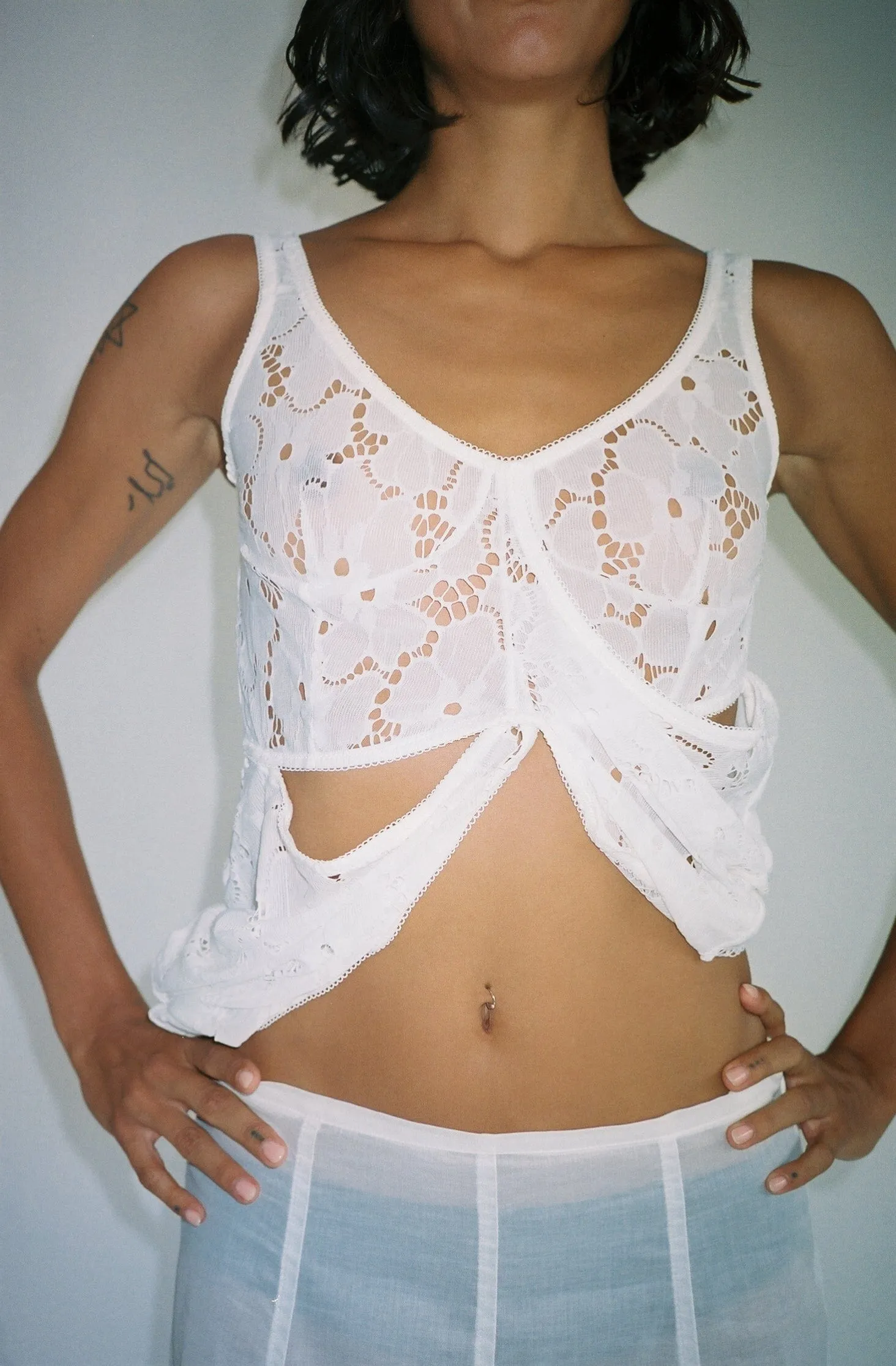 Lace Draped Top