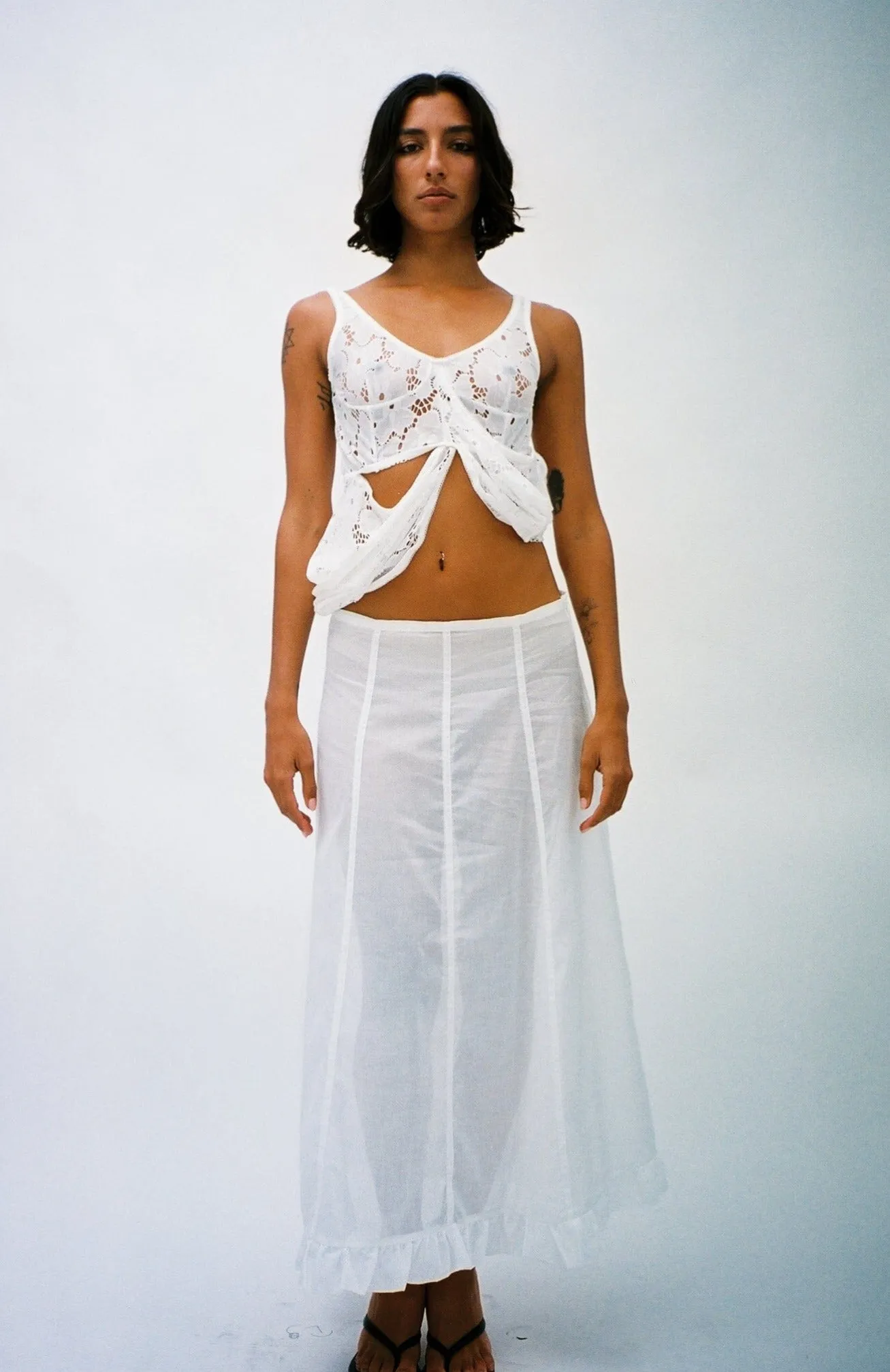 Lace Draped Top