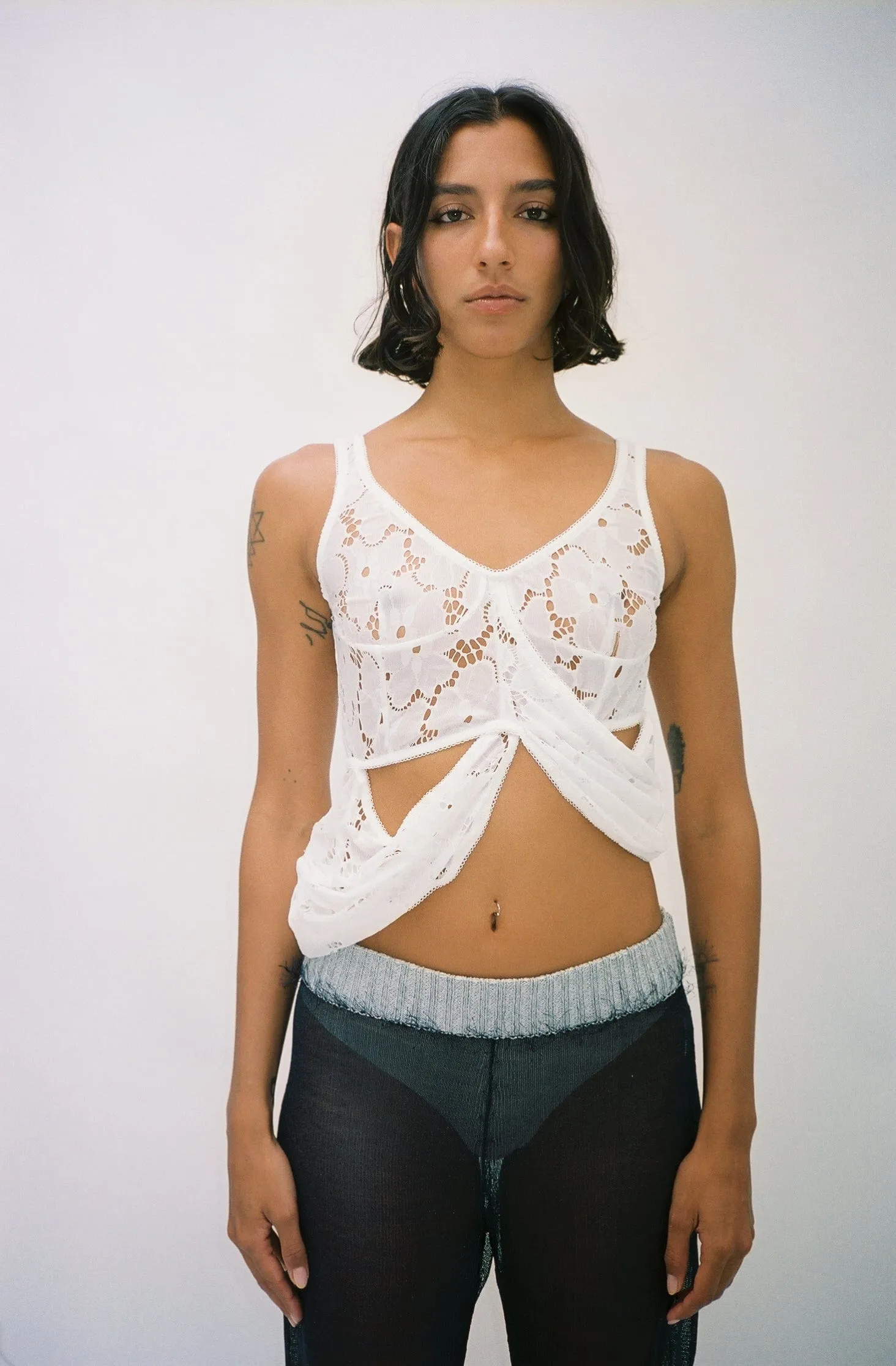Lace Draped Top