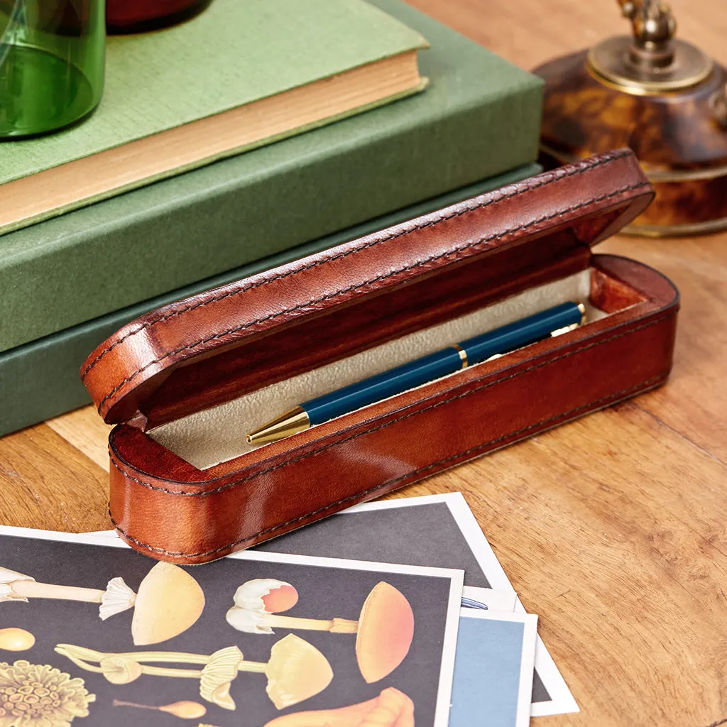 Leather Pen Box for One