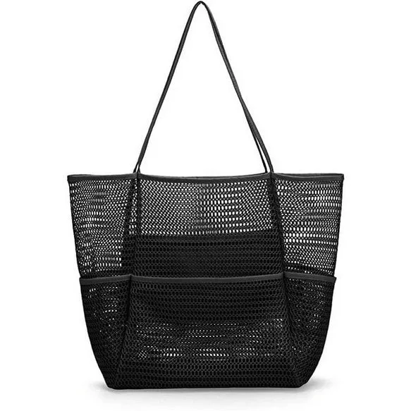 Mesh Womens Shoulder Beach Bag Summer Beach Tote Bag