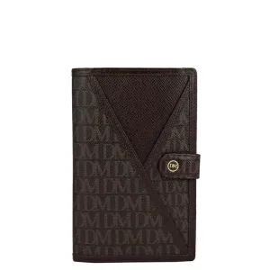 Monogram Franzy Leather Passport Case - Chocolate