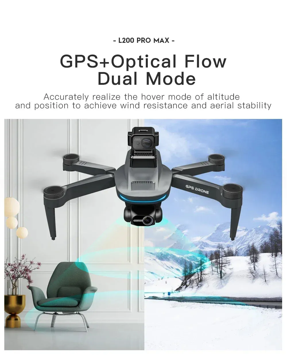 NEW!L400 PRO  Professional Drone 2-axis PTZ 4K EIS Dual Camera HD Four-axis Obstacle Avoidance Brushless GPS 5G FPV Drones