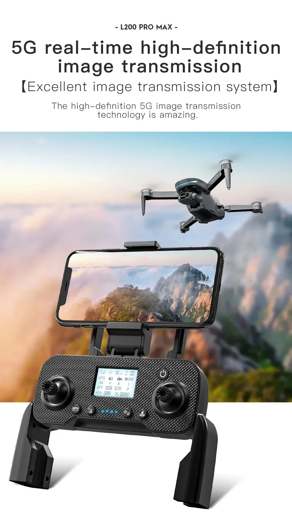 NEW!L400 PRO  Professional Drone 2-axis PTZ 4K EIS Dual Camera HD Four-axis Obstacle Avoidance Brushless GPS 5G FPV Drones