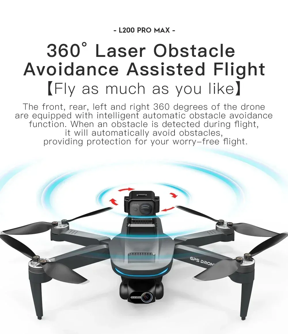 NEW!L400 PRO  Professional Drone 2-axis PTZ 4K EIS Dual Camera HD Four-axis Obstacle Avoidance Brushless GPS 5G FPV Drones