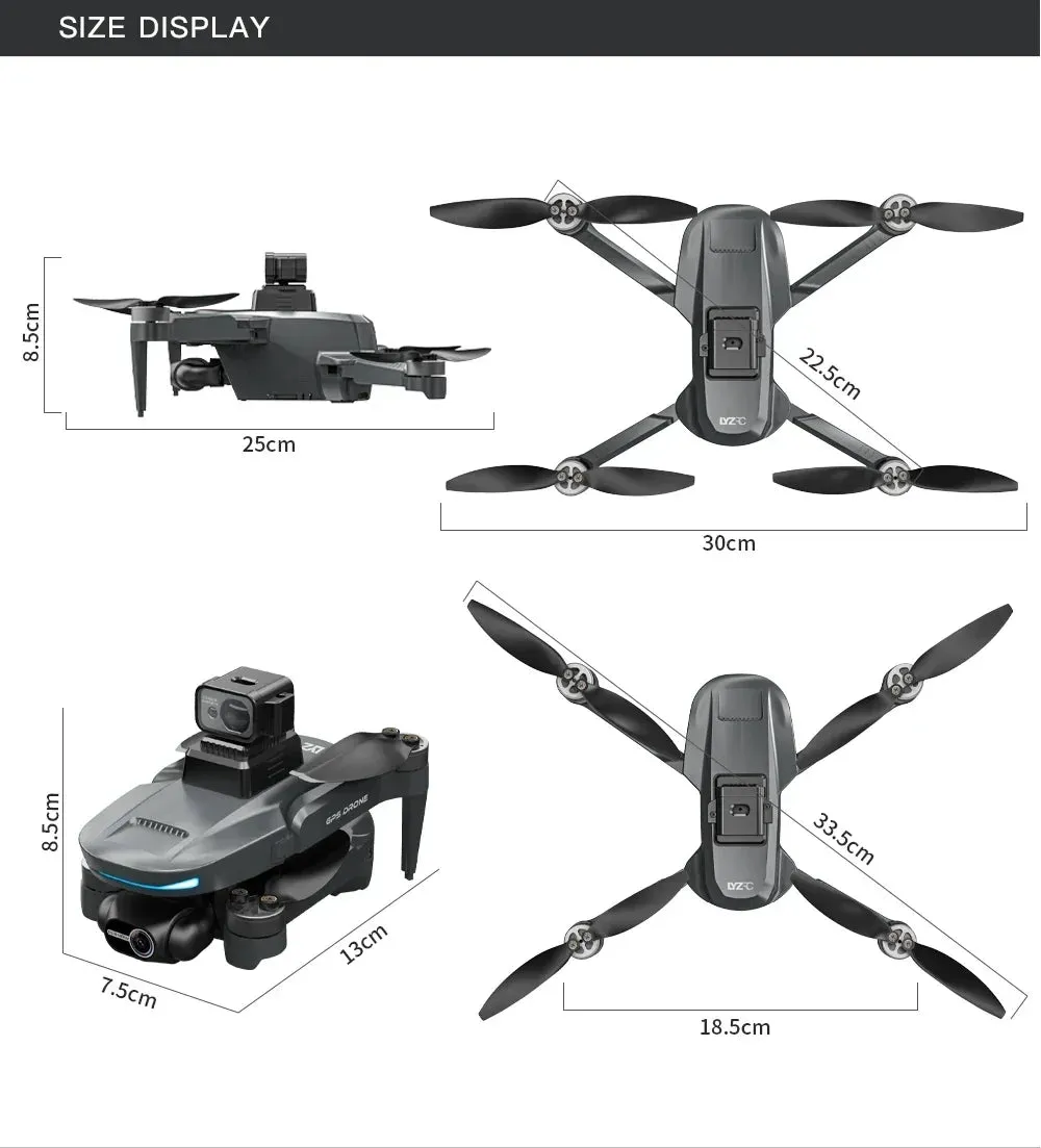 NEW!L400 PRO  Professional Drone 2-axis PTZ 4K EIS Dual Camera HD Four-axis Obstacle Avoidance Brushless GPS 5G FPV Drones