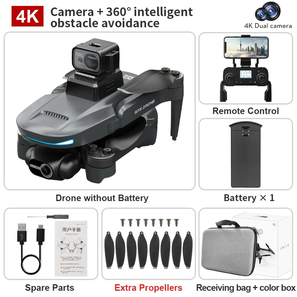 NEW!L400 PRO  Professional Drone 2-axis PTZ 4K EIS Dual Camera HD Four-axis Obstacle Avoidance Brushless GPS 5G FPV Drones