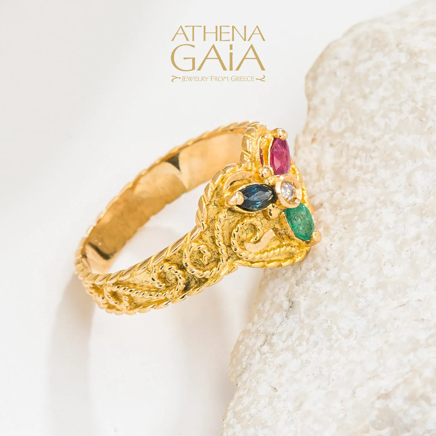 Regal Byzantine 3 Petal Ring