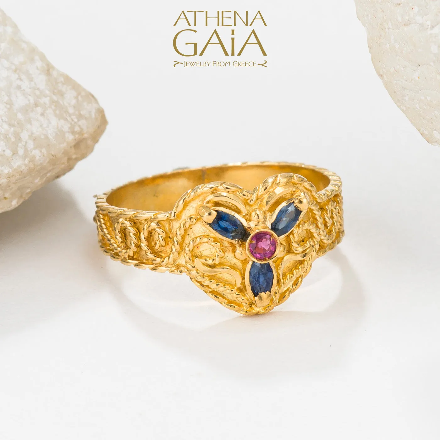 Regal Byzantine 3 Petal Ring