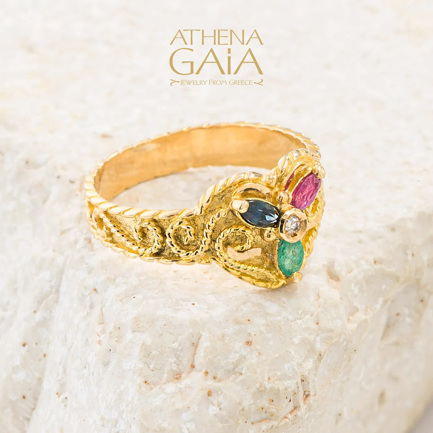 Regal Byzantine 3 Petal Ring