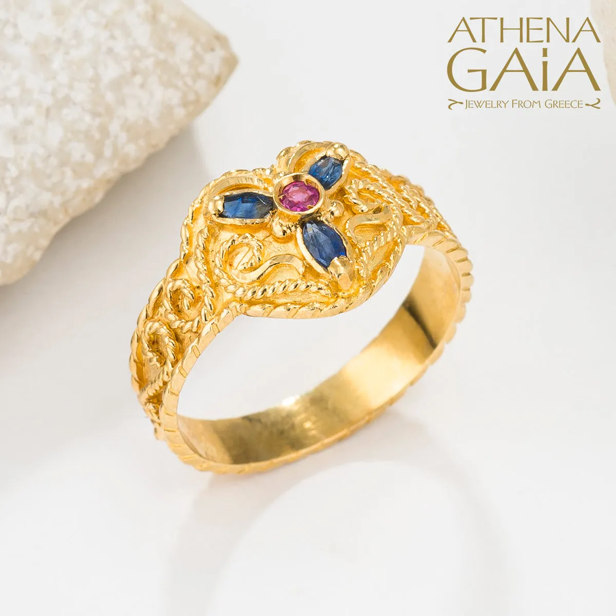 Regal Byzantine 3 Petal Ring