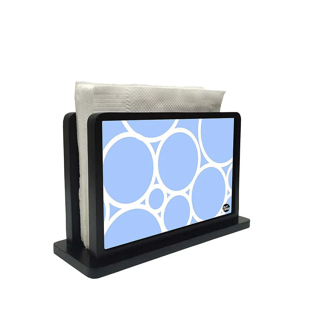 Tissue Holder Paper Napkin Stand - Blue Circle