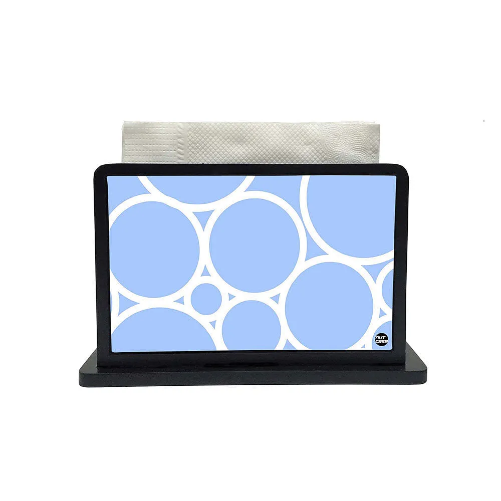 Tissue Holder Paper Napkin Stand - Blue Circle