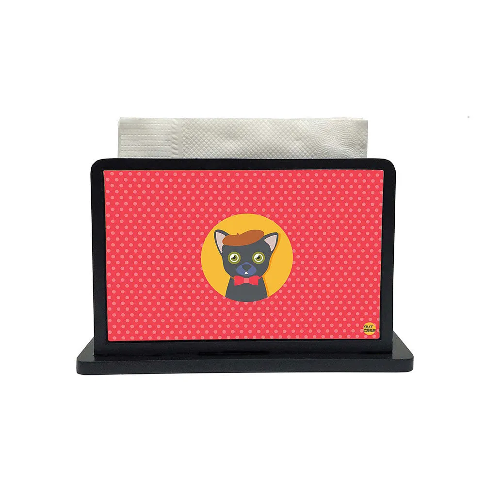 Tissue Holder Paper Napkin Stand -  Kitty Gets Hip