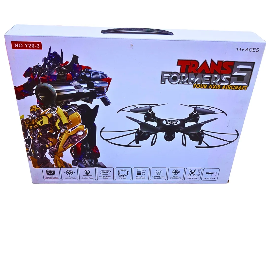 Transformers 5 Four Axis Aircraft Drone – Remote Control Quad Copter with HD Camera for Kids 14 