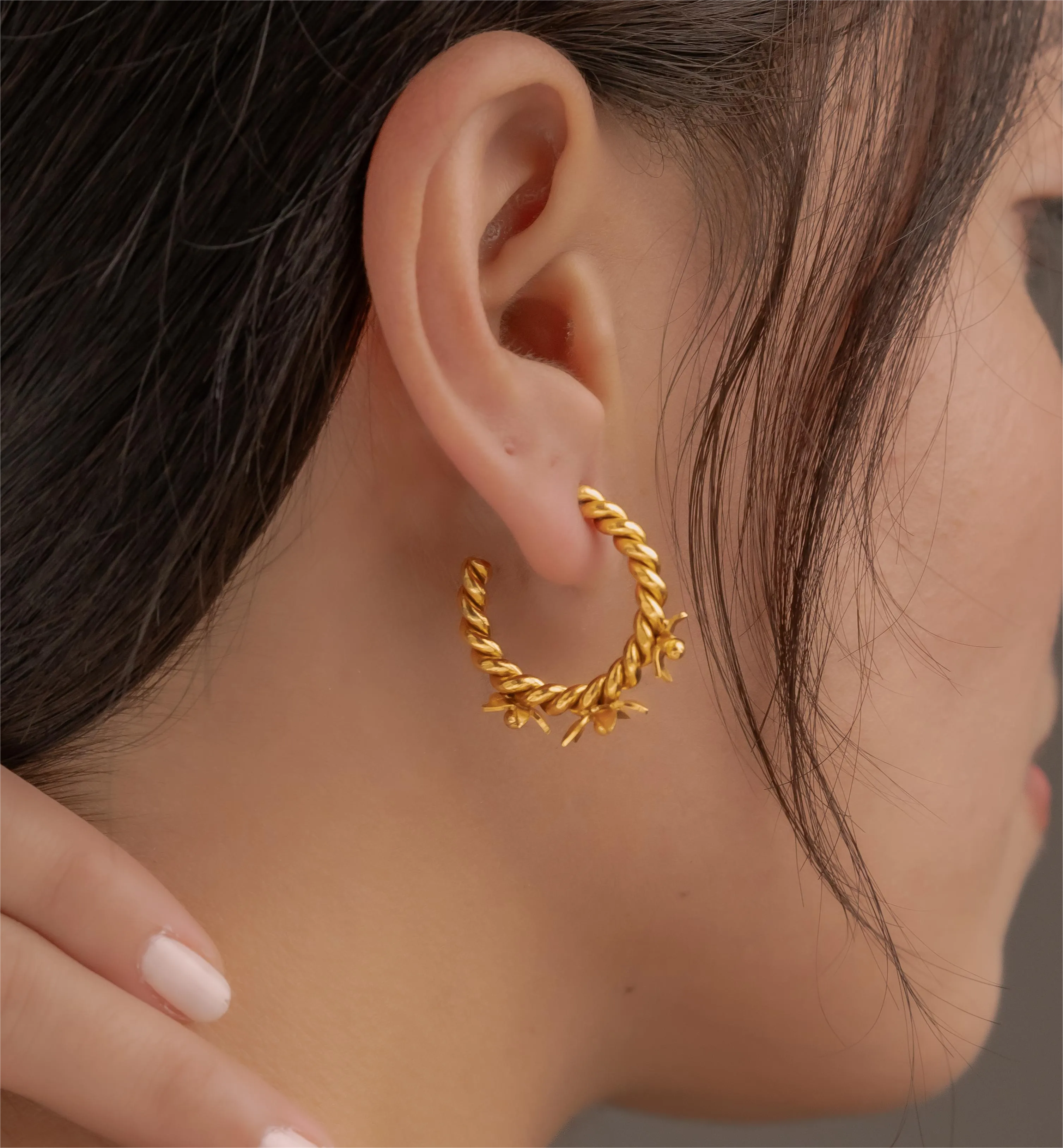 Twisted Bloom Hoops