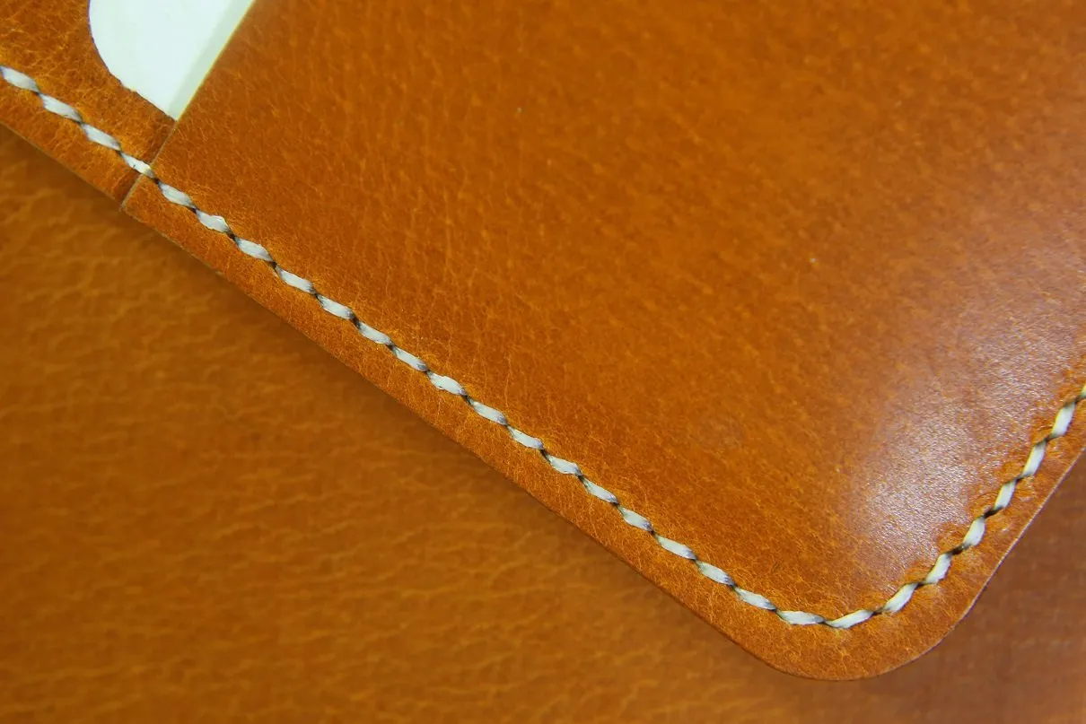 Vegetable tanned leather family 4 passport holder case organizer