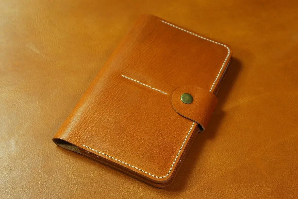 Vegetable tanned leather family 4 passport holder case organizer