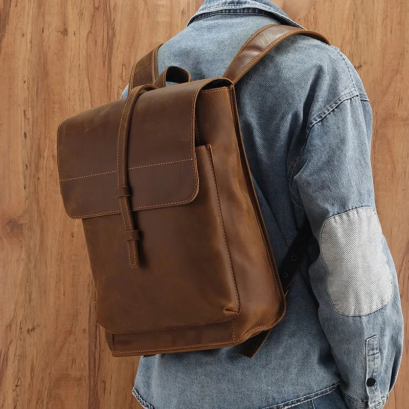 Vintage Charm Leather Backpack